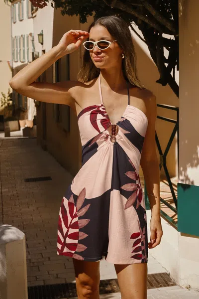 Cupshe Never Leaving Tropical Romper In Pink