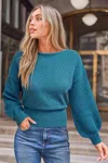 Cupshe Never Too Late Blue Sweater In Blue