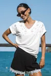 Cupshe New Spin White Tee In White