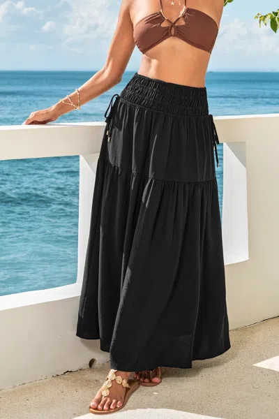 Cupshe Nice Surprise Black Maxi Skirt