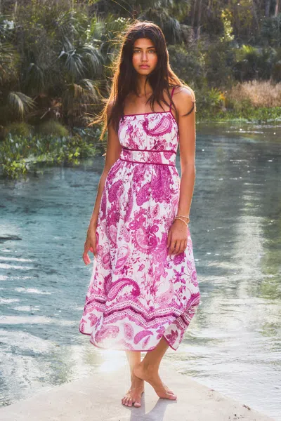 Cupshe Night Show Paisley Midi Dress In Purple