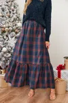 Cupshe No Drama Plaid Maxi Skirt In Multi