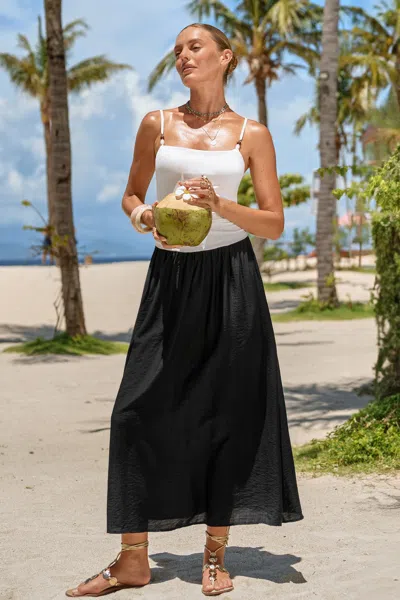 Cupshe No Favorites Two-toned Maxi Dress In Black