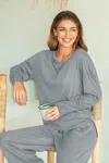 Cupshe Not Basic Grey Pajama Set In Gray