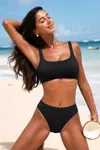 Cupshe Now Or Never Black Bikini Set In Black