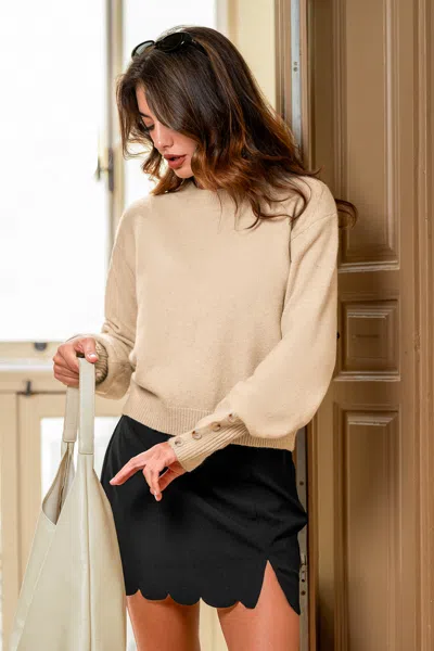 Cupshe Oats & Honey Beige Sweater