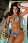 Cupshe Obscure Abstract Bikini Set In Blue