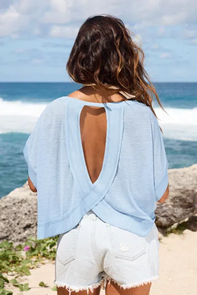 Cupshe Ocean Air Blue Cover-up Top