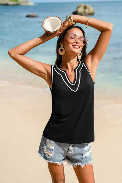 Cupshe Off The Beach Black Top
