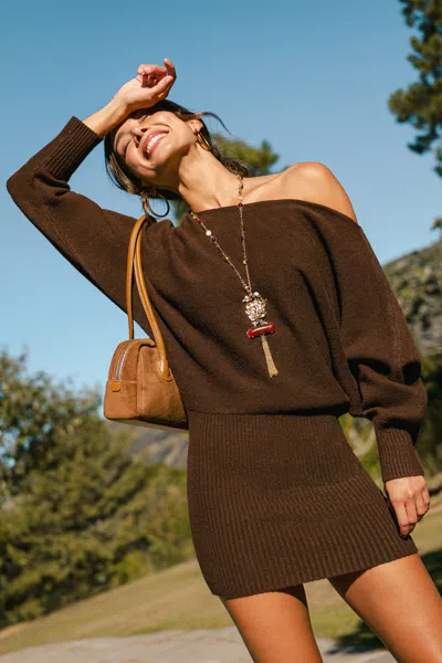 Cupshe Off The Cuff Brown Mini Dress