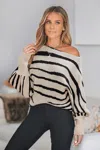 Cupshe Offbeat Energy Striped Sweater