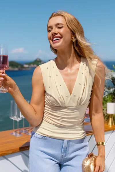 Cupshe On A Date Beige Top In Neutral