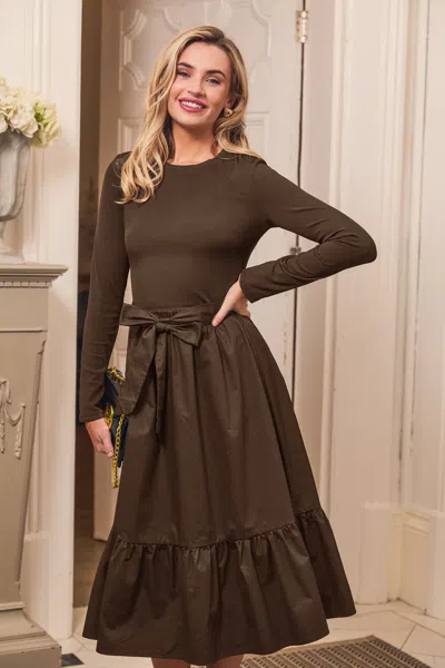 Cupshe On My League Brown Midi Dress