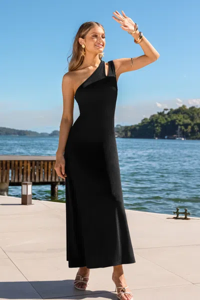 Cupshe On The Dance Floor Black Maxi Dress