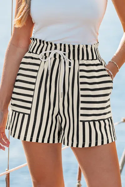Cupshe On The Playlist Striped Shorts In Black