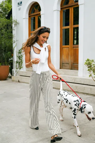 Cupshe Once In A Blue Moon Striped Pants In Red