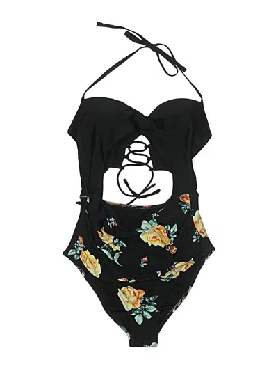 Pre-owned Cupshe One Piece Swimsuit In Black