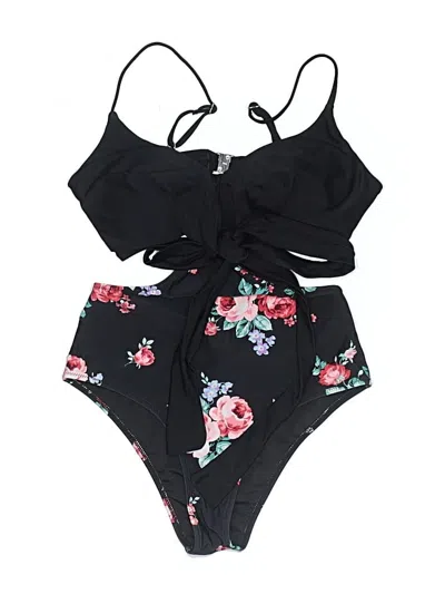 Pre-owned Cupshe One Piece Swimsuit In Black