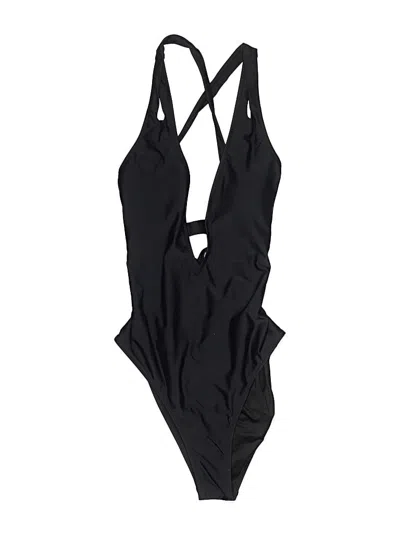 Pre-owned Cupshe One Piece Swimsuit In Black