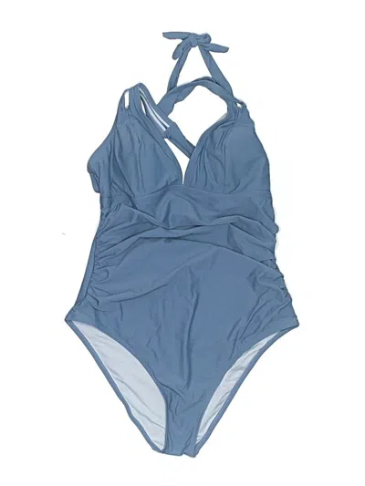 Pre-owned Cupshe One Piece Swimsuit In Blue