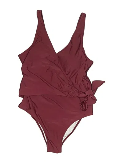 Pre-owned Cupshe One Piece Swimsuit In Burgundy