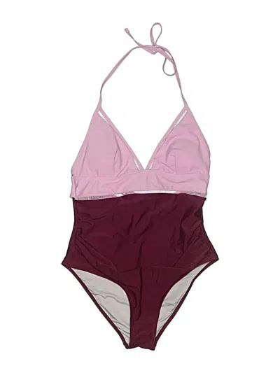 Pre-owned Cupshe One Piece Swimsuit In Burgundy