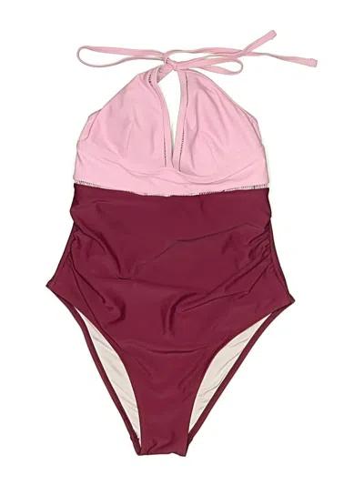 Pre-owned Cupshe One Piece Swimsuit In Burgundy