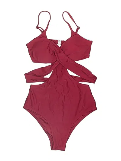 Pre-owned Cupshe One Piece Swimsuit In Burgundy