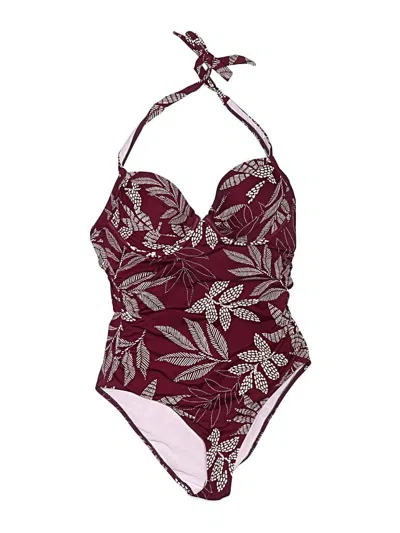 Pre-owned Cupshe One Piece Swimsuit In Burgundy