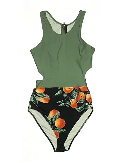 Pre-owned Cupshe One Piece Swimsuit In Green