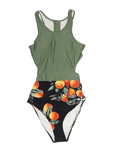 Pre-owned Cupshe One Piece Swimsuit In Green