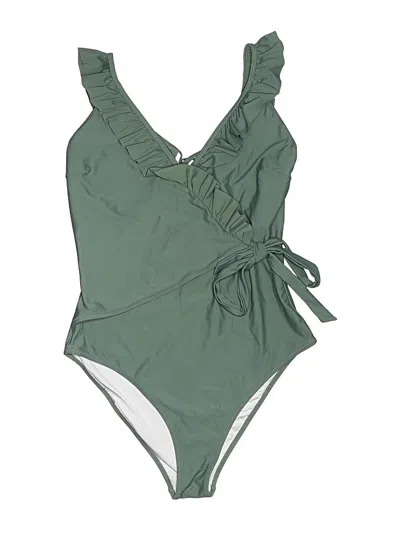 Pre-owned Cupshe One Piece Swimsuit In Green