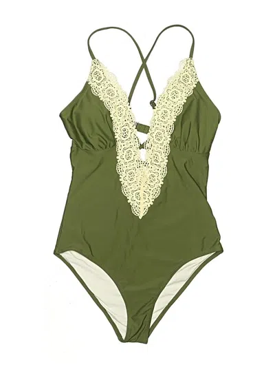 Pre-owned Cupshe One Piece Swimsuit In Green