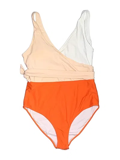 Pre-owned Cupshe One Piece Swimsuit In Orange