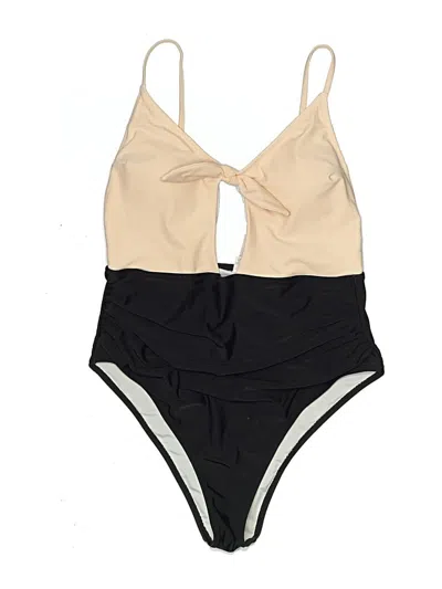 Pre-owned Cupshe One Piece Swimsuit In Tan