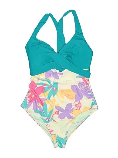Pre-owned Cupshe One Piece Swimsuit In Teal