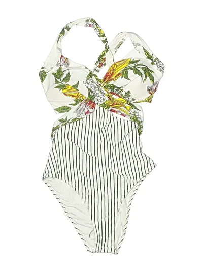 Pre-owned Cupshe One Piece Swimsuit In White