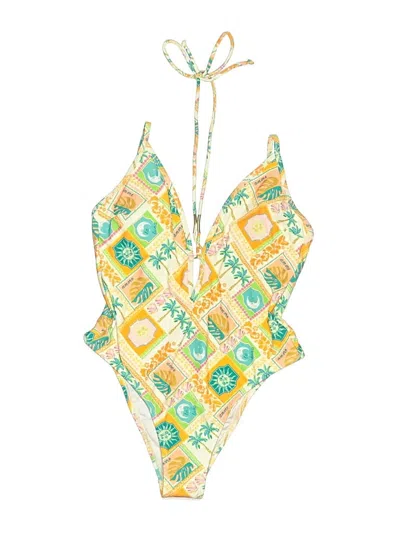 Pre-owned Cupshe One Piece Swimsuit In Yellow