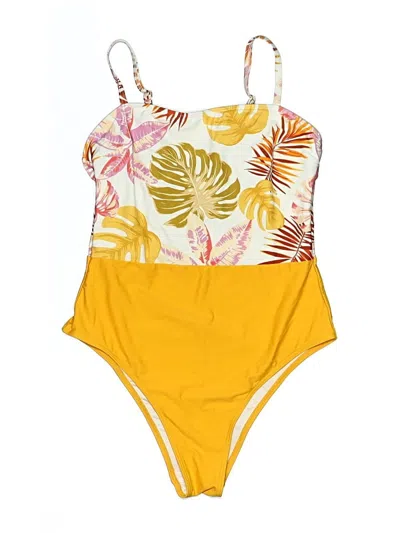 Pre-owned Cupshe One Piece Swimsuit In Yellow