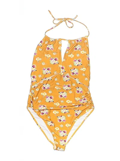 Pre-owned Cupshe One Piece Swimsuit In Yellow