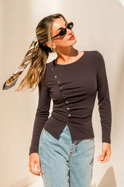 Cupshe One Sided Brown Top In Coffee,espresso,tobacco