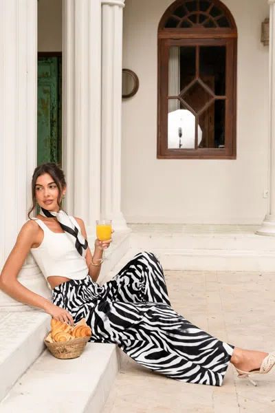 Cupshe One-way Ticket Zebra Pants In Black