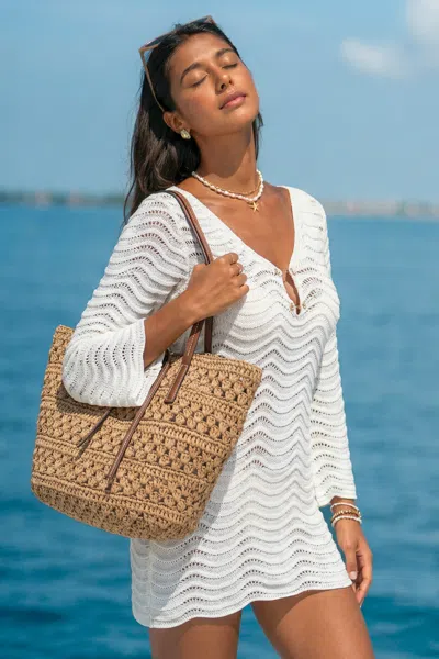Cupshe Only Way Straw Bag In Brown