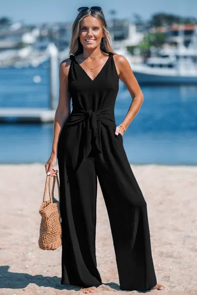 Cupshe Onyx Allure Black Jumpsuit