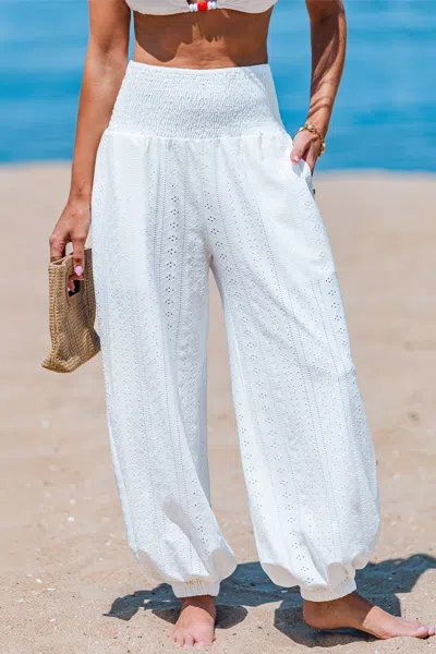 Cupshe Open Agenda White Cover-up Pants