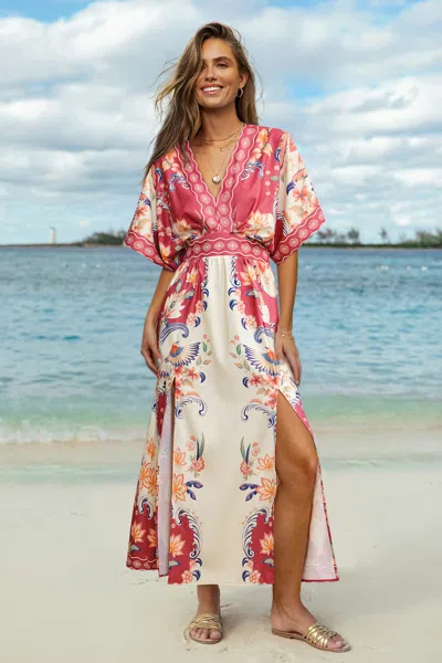 Cupshe Oracle Tropical Maxi Dress In Pink