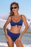 Cupshe Out Of The Blue Navy Bikini Set In Blue