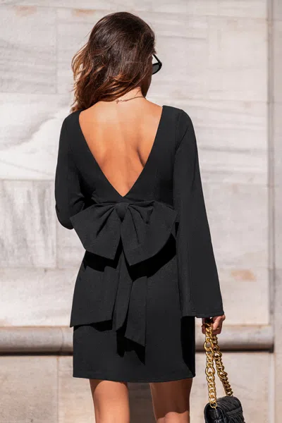 Cupshe Over The Moon Black Mini Dress