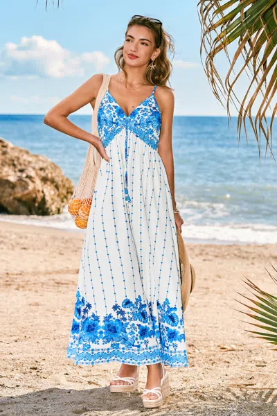 Cupshe Pampered Tropical Maxi Dress In Burgundy