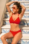 Cupshe Past Sundown Red Bikini Set In Red
